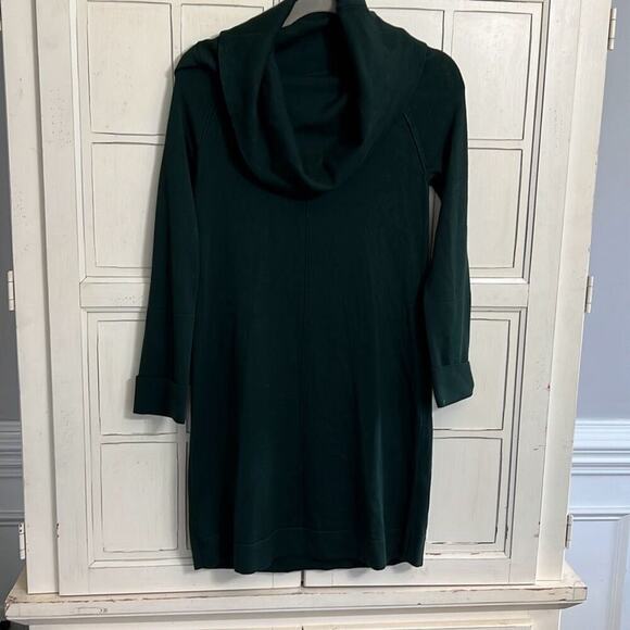 Vince Camuto size small dark green cowl neck sweater dress - Picture 1 of 4